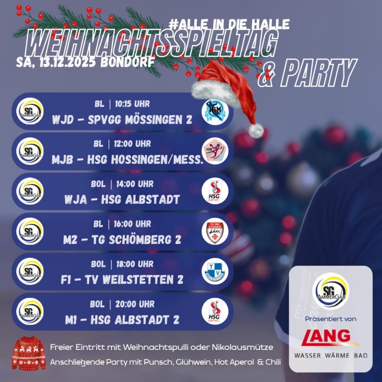 Weihnachtsspieltag & Party