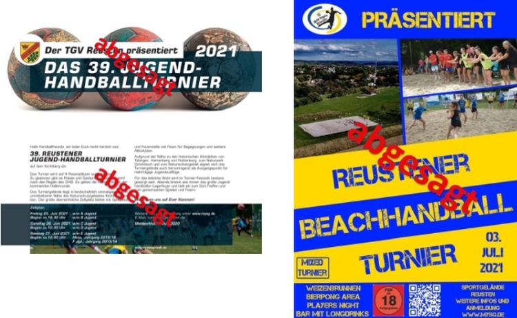 Absage Jugendturnier / Beachturnier 2021